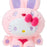 Japan Sanrio - Hello Kitty Plush Toy (Colorful Bunny) Color: Pink