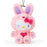 Japan Sanrio - Hello Kitty Plush Keychain (Colorful Bunny) Color: Pink