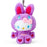 Japan Sanrio - Hello Kitty Plush Keychain (Colorful Bunny) Color: Purple