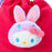Japan Sanrio - Hello Kitty Boa Face Drawstring Bag (Colorful Bunny) Color: Red