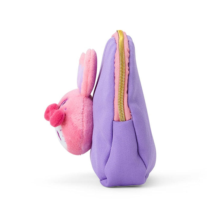 Japan Sanrio - Hello Kitty Boa Face Cosmetic Pouch (Colorful Bunny) Color: Purple