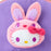 Japan Sanrio - Hello Kitty Boa Face Cosmetic Pouch (Colorful Bunny) Color: Purple