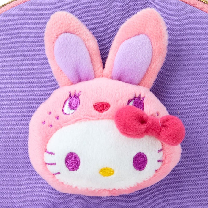 Japan Sanrio - Hello Kitty Boa Face Cosmetic Pouch (Colorful Bunny) Color: Purple