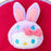 Japan Sanrio - Hello Kitty Boa Face Cosmetic Pouch (Colorful Bunny) Color: Red