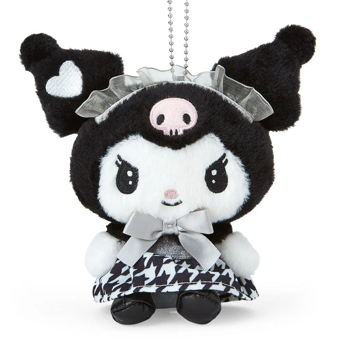Japan Sanrio - Kuromi Plush Keychain (French Houndstooth)