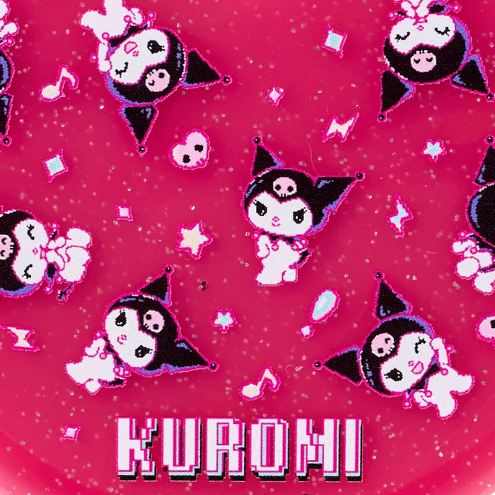 Japan Sanrio - Kuromi Heart-Shaped Compact Mirror (Color: Pink)