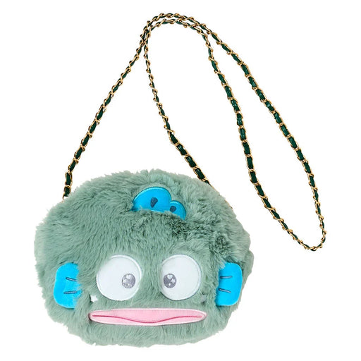 Japan Sanrio - Hangyodon Face-Shaped Fur Shoulder Bag