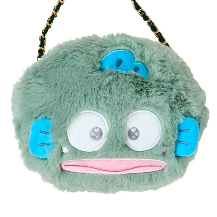 Japan Sanrio - Hangyodon Face-Shaped Fur Shoulder Bag