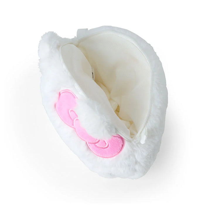 Japan Sanrio - Hello Kitty Face-Shaped Fur Shoulder Bag