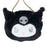 Japan Sanrio - Kuromi Face-Shaped Fur Shoulder Bag