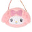 Japan Sanrio - My Melody Face-Shaped Fur Shoulder Bag