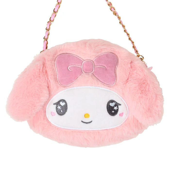 Japan Sanrio - My Melody Face-Shaped Fur Shoulder Bag