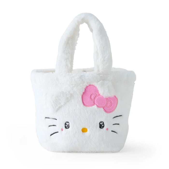 Japan Sanrio - Hello Kitty Face-shaped Fur Handbag