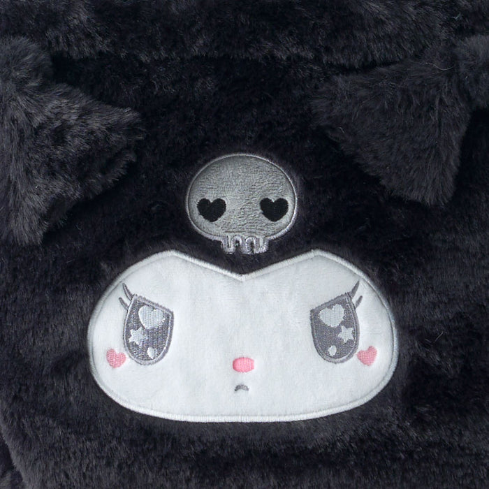 Japan Sanrio - Kuromi Face-shaped Fur Handbag