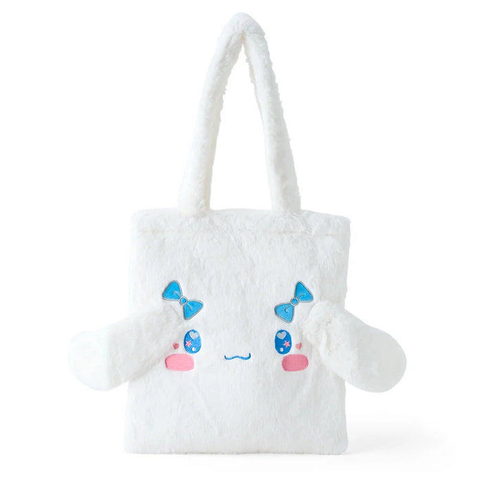 Japan Sanrio - Cinnamoroll Face-Shaped Fluffy Tote Bag