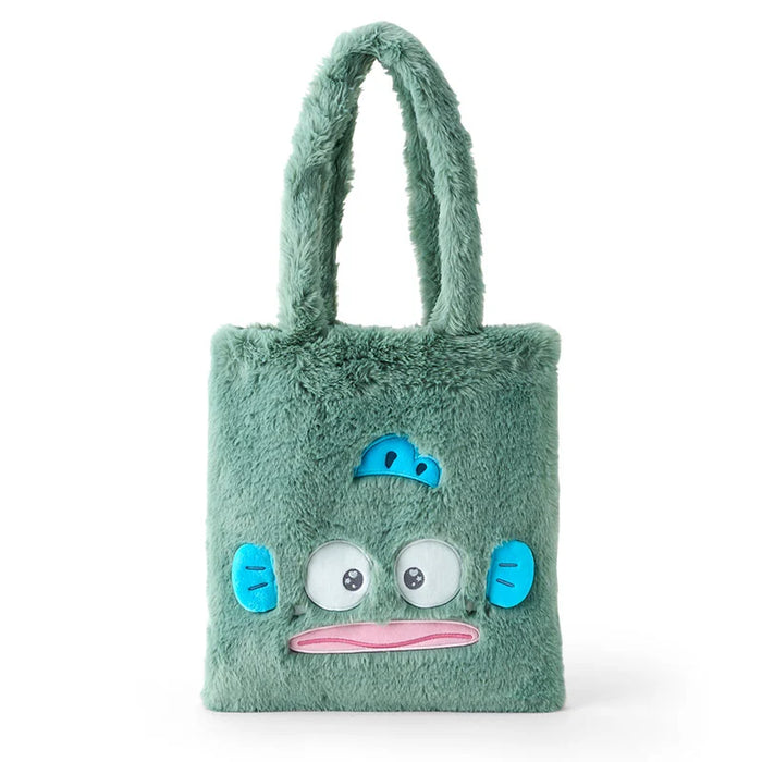Japan Sanrio - Hangyodon Face-Shaped Fluffy Tote Bag