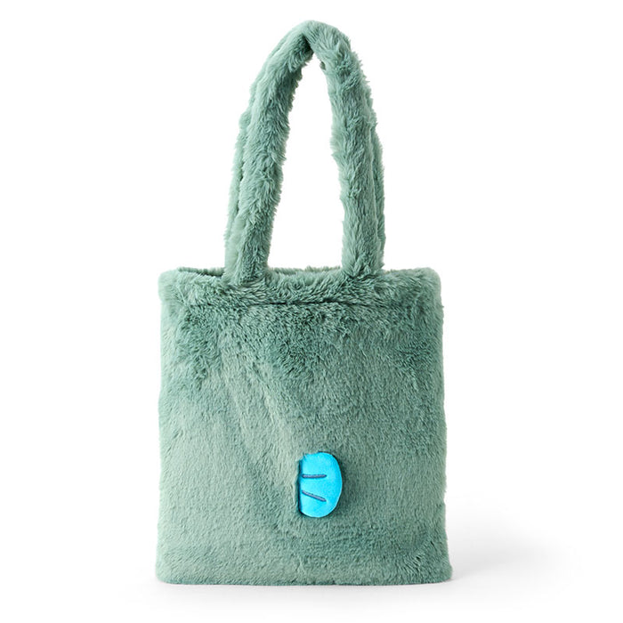 Japan Sanrio - Hangyodon Face-Shaped Fluffy Tote Bag