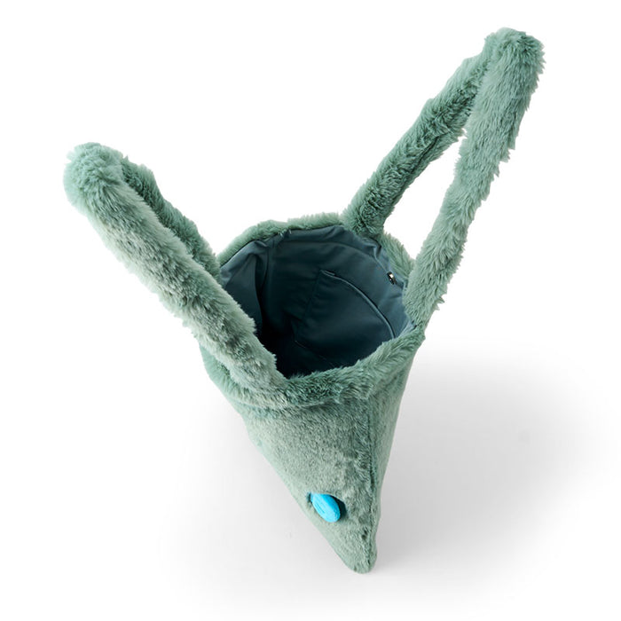 Japan Sanrio - Hangyodon Face-Shaped Fluffy Tote Bag