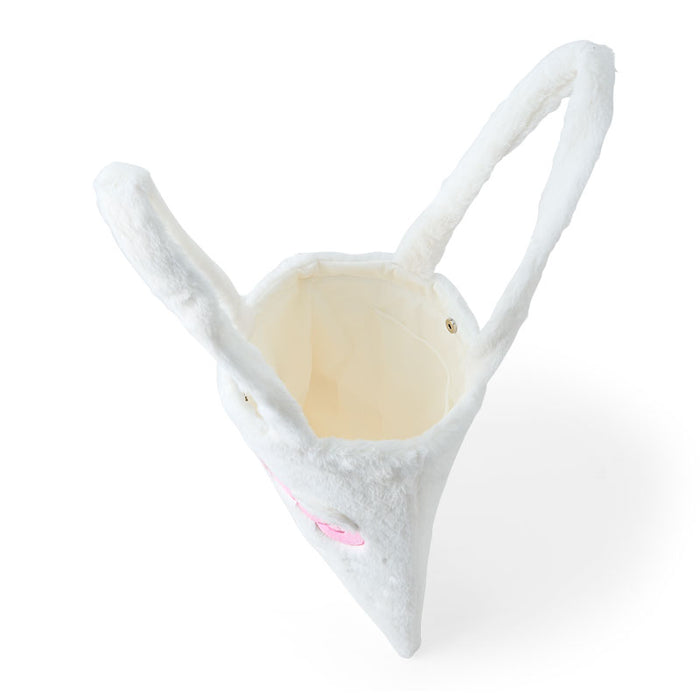 Japan Sanrio - Hello Kitty Face-Shaped Fluffy Tote Bag