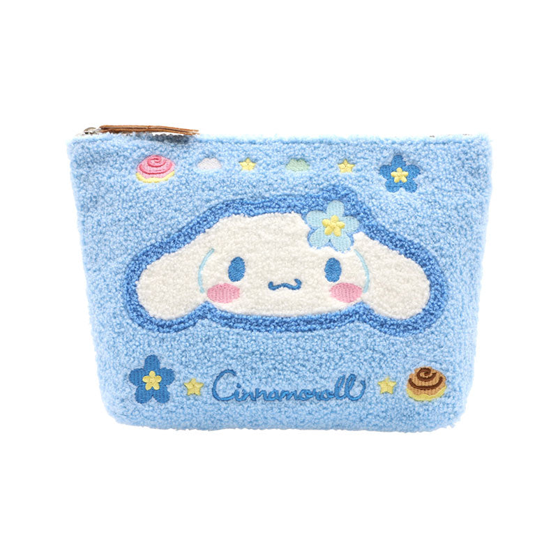Japan Sanrio - Cinnamoroll "Classical Houndstooth and Flowers" Sagara Embroidery Pouch