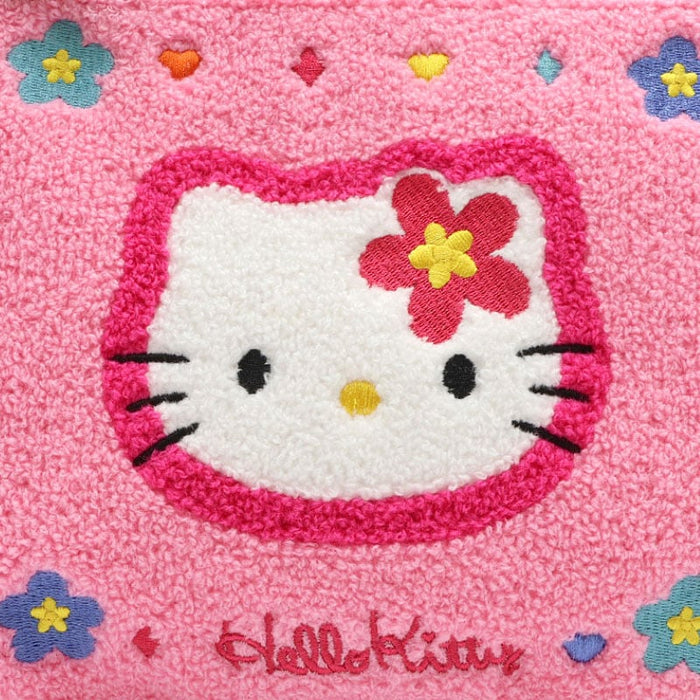 Japan Sanrio - Hello Kitty "Classical Houndstooth and Flowers" Sagara Embroidery Pouch