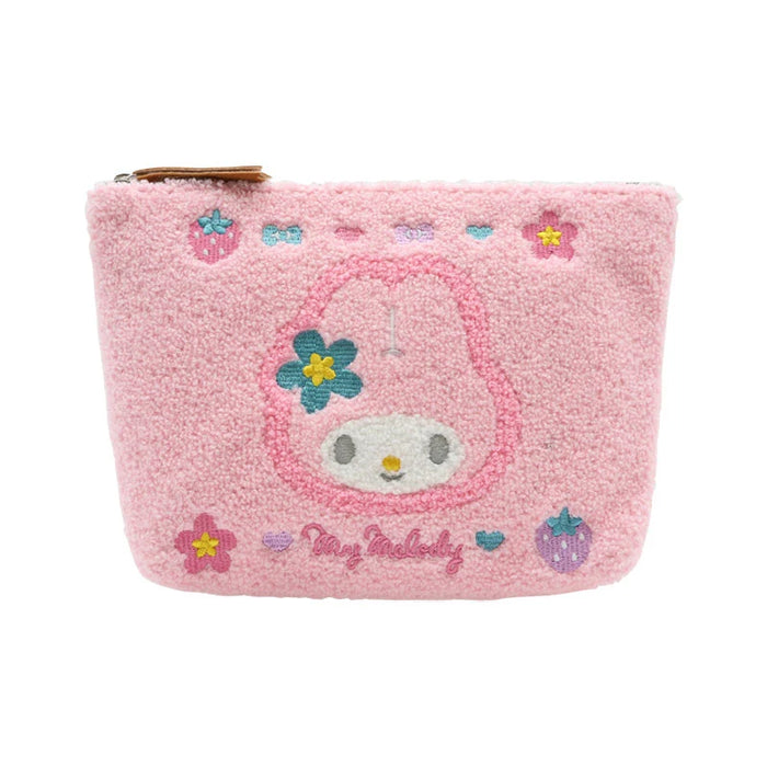 Japan Sanrio - My Melody "Classical Houndstooth and Flowers" Sagara Embroidery Pouch