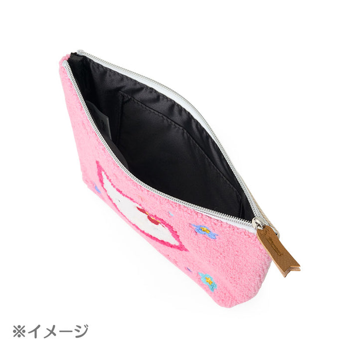 Japan Sanrio - My Melody "Classical Houndstooth and Flowers" Sagara Embroidery Pouch