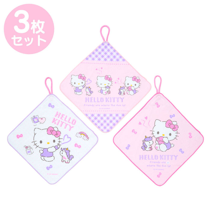 Japan Sanrio - Hello Kitty Set of 3 Towels with Loops