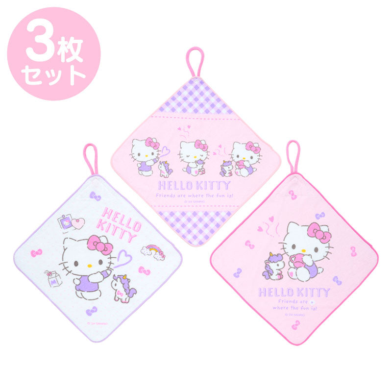 Japan Sanrio - Hello Kitty Set of 3 Towels with Loops