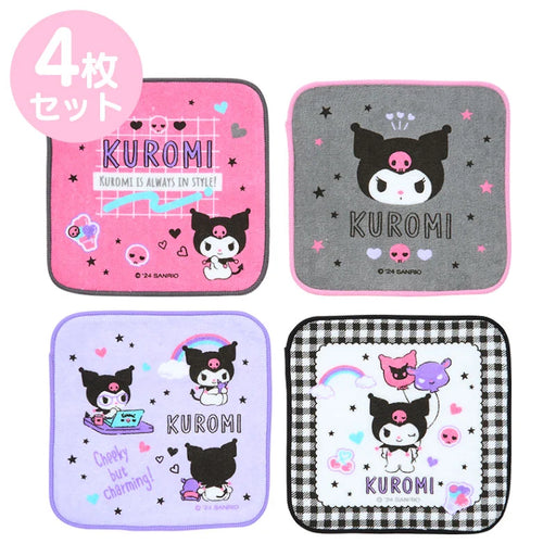 Japan Sanrio - Kuromi Set of 4 Small Towels