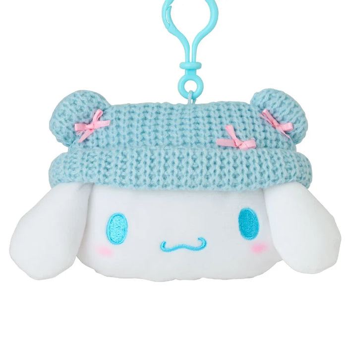 Japan Sanrio - Cinnamoroll Face-Shaped "Knitted Hat with Ears" Mini Pouch