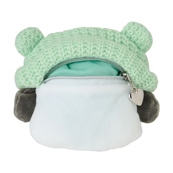 Japan Sanrio - Pochacco Face-Shaped "Knitted Hat with Ears" Mini Pouch