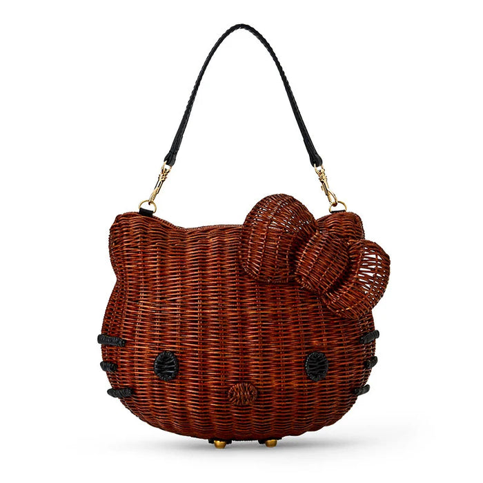 Japan Sanrio Hello Kitty Rattan Bag (Color: Brown) — USShoppingSOS