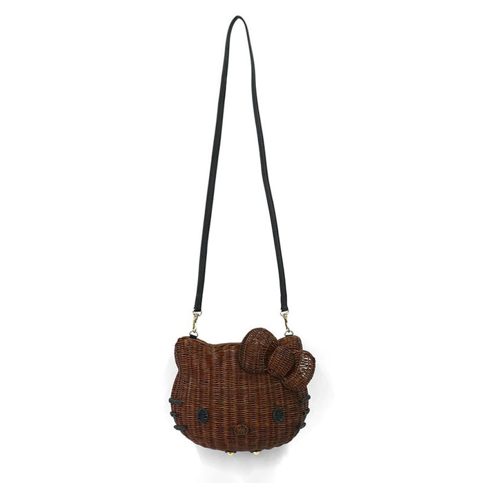 Japan Sanrio - Hello Kitty Rattan Bag (Color: Brown)