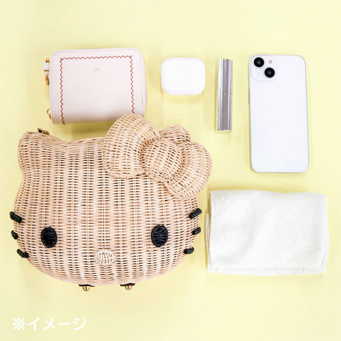 Japan Sanrio - Hello Kitty Rattan Bag (Color: Brown)