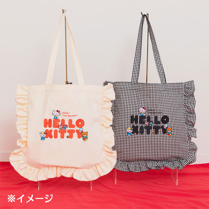 Japan Sanrio - Hello Kitty Frill Tote Bag (Color: Black)