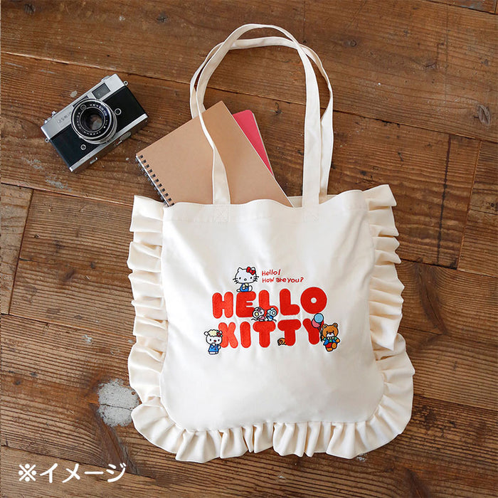 Japan Sanrio - Hello Kitty Frill Tote Bag (Color: Black)