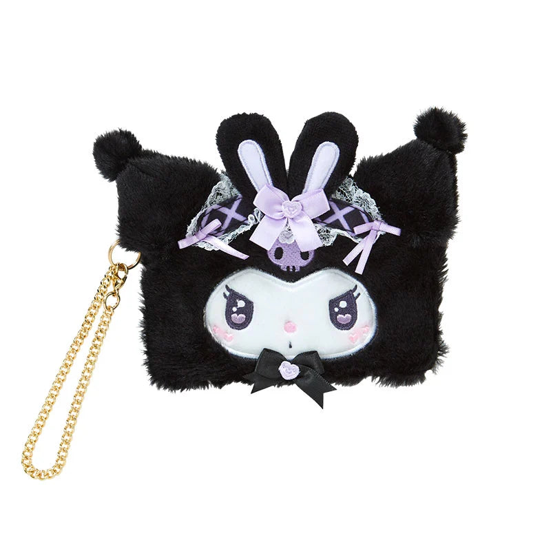 Japan Sanrio - Kuromi Face-Shaped Card Case (Dream Ribbon)