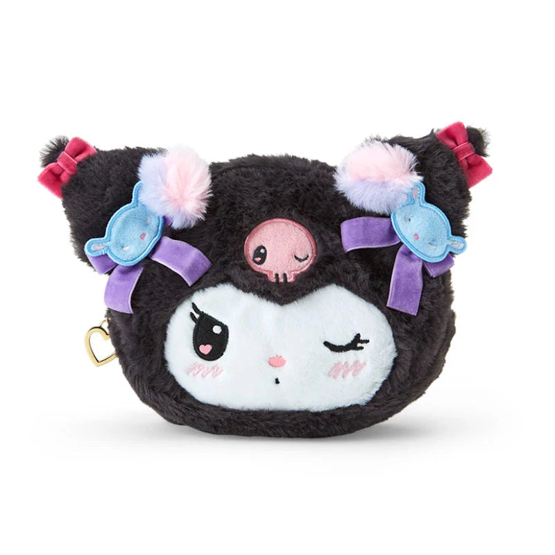 Japan Sanrio - Kuromi Face-Shaped Pouch (Romikyun Room)