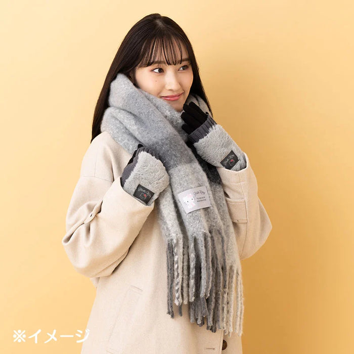 Japan Sanrio - Cinnamoroll Checkered Voluminous Scarf for Adults