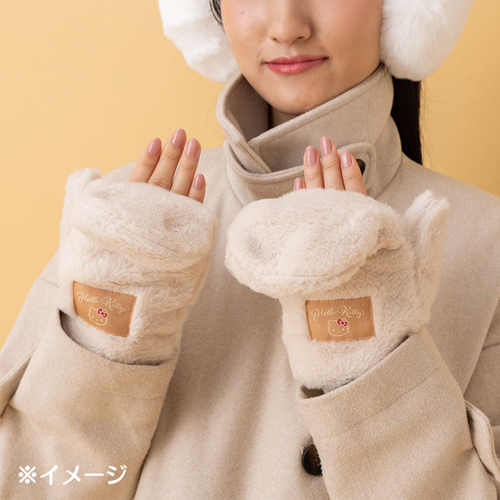 Japan Sanrio - Hello Kitty Faux Fur Mittens for Adults
