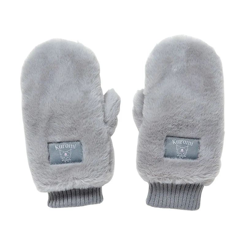 Japan Sanrio - Kuromi Faux Fur Mittens for Adults