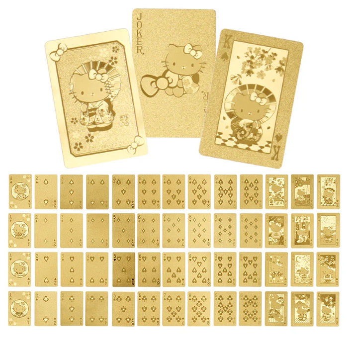 Japan Sanrio - Hello Kitty Gold Playing Cards