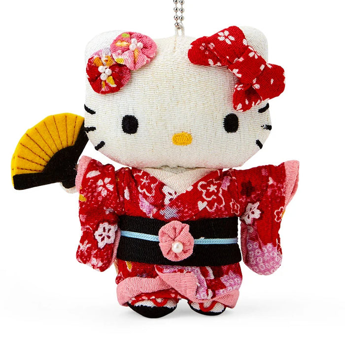 Japan Sanrio - Hello Kitty Chirimen Japanese Doll S (Color: Red)