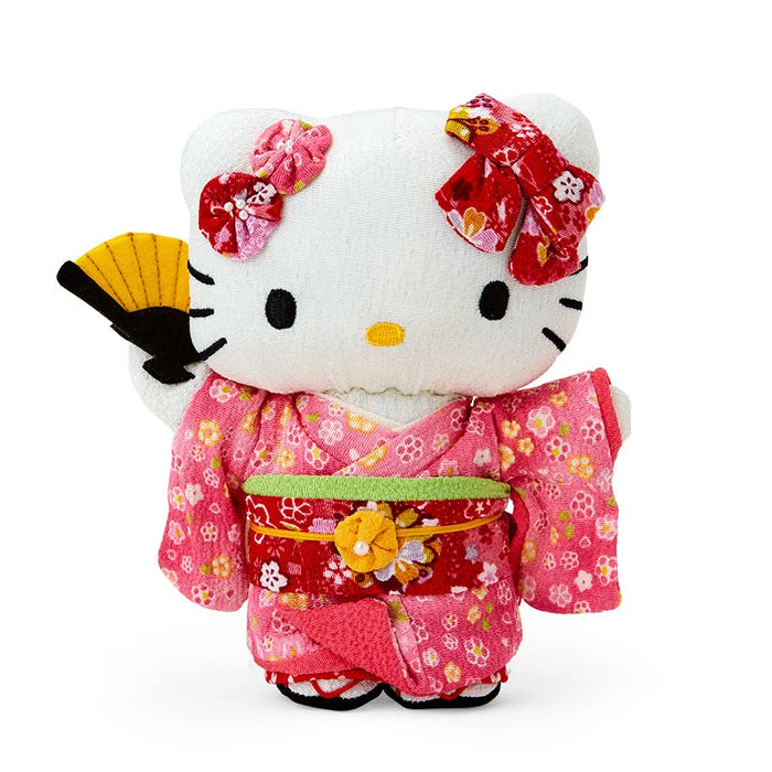 Japan Sanrio - Hello Kitty Chirimen Japanese Doll M (Color: Pink)