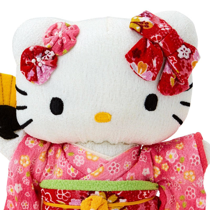 Japan Sanrio - Hello Kitty Chirimen Japanese Doll M (Color: Pink)