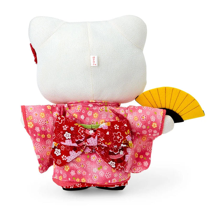 Japan Sanrio - Hello Kitty Chirimen Japanese Doll L (Color: Pink)