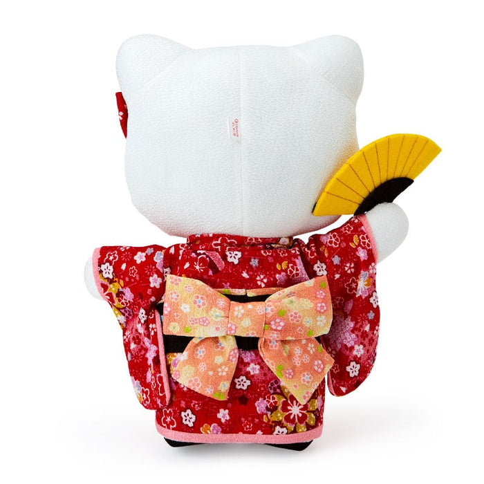 Japan Sanrio - Hello Kitty Chirimen Japanese Doll L (Color: Red)