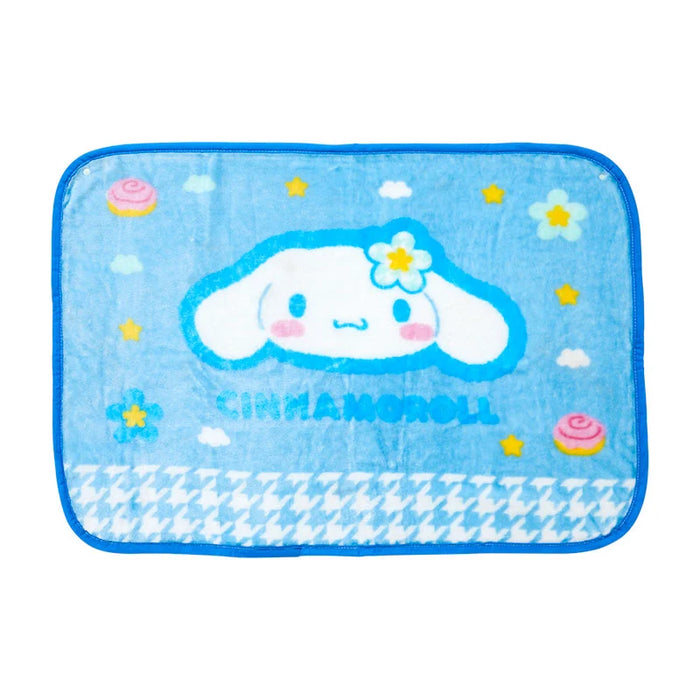 Japan Sanrio - Cinnamoroll "Classical Houndstooth and Flowers" Blanket
