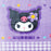 Japan Sanrio - Kuromi "Classical Houndstooth and Flowers" Blanket